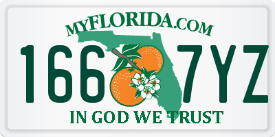 FL license plate 1667YZ