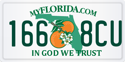 FL license plate 1668CU