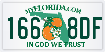 FL license plate 1668DF