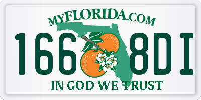 FL license plate 1668DI
