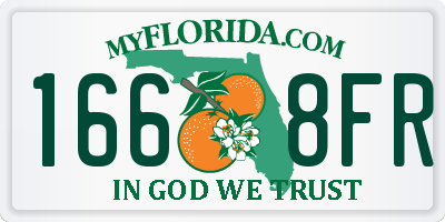 FL license plate 1668FR