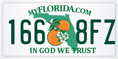 FL license plate 1668FZ