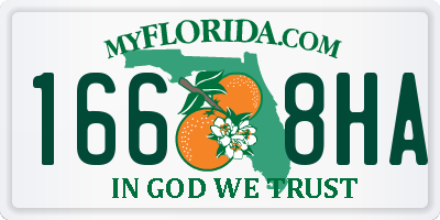 FL license plate 1668HA