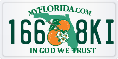 FL license plate 1668KI