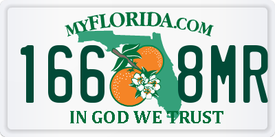 FL license plate 1668MR