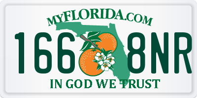 FL license plate 1668NR