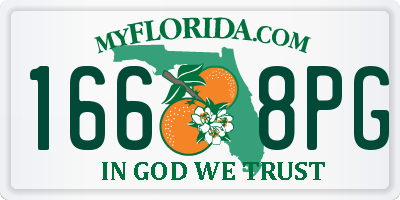 FL license plate 1668PG