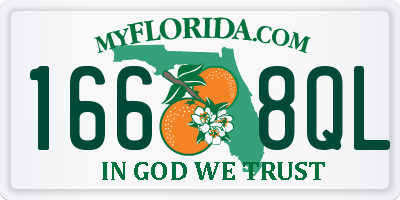 FL license plate 1668QL