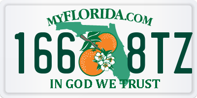 FL license plate 1668TZ