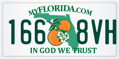 FL license plate 1668VH