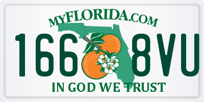FL license plate 1668VU