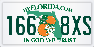 FL license plate 1668XS