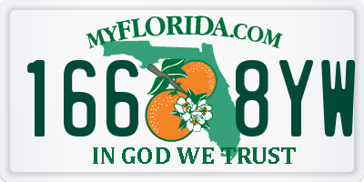 FL license plate 1668YW
