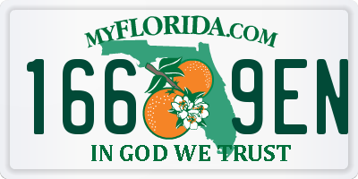 FL license plate 1669EN