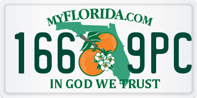 FL license plate 1669PC
