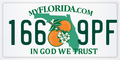 FL license plate 1669PF