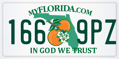 FL license plate 1669PZ