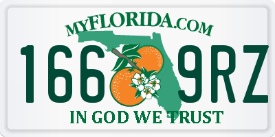 FL license plate 1669RZ