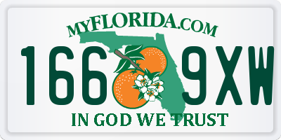 FL license plate 1669XW