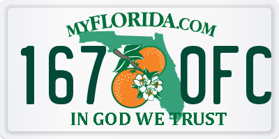 FL license plate 1670FC