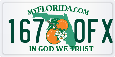 FL license plate 1670FX