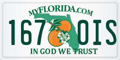 FL license plate 1670IS