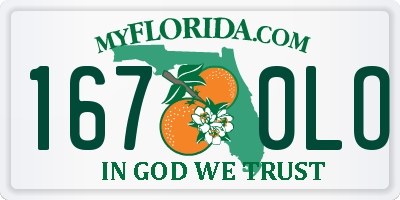 FL license plate 1670LO