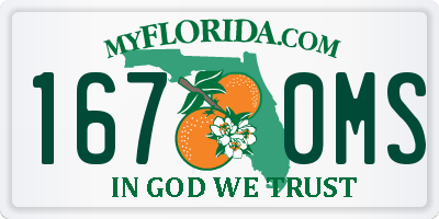 FL license plate 1670MS