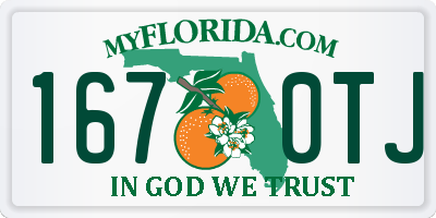 FL license plate 1670TJ