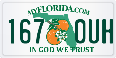 FL license plate 1670UH