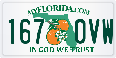 FL license plate 1670VW