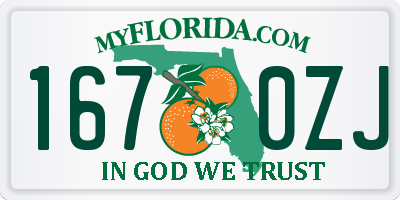 FL license plate 1670ZJ