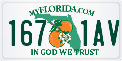 FL license plate 1671AV