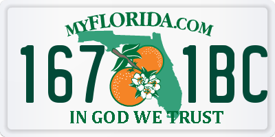 FL license plate 1671BC