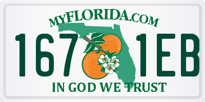 FL license plate 1671EB