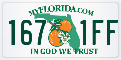 FL license plate 1671FF