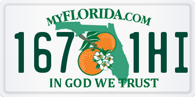 FL license plate 1671HI