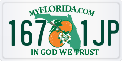 FL license plate 1671JP