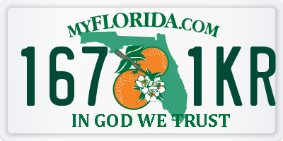 FL license plate 1671KR