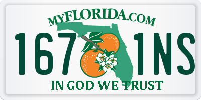 FL license plate 1671NS