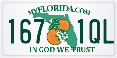 FL license plate 1671QL