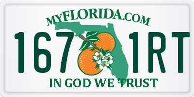 FL license plate 1671RT