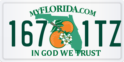 FL license plate 1671TZ