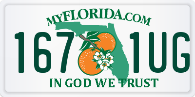 FL license plate 1671UG
