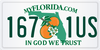 FL license plate 1671US