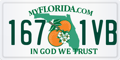 FL license plate 1671VB