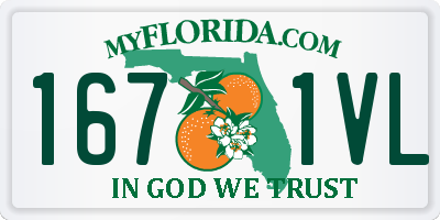 FL license plate 1671VL