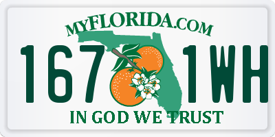 FL license plate 1671WH