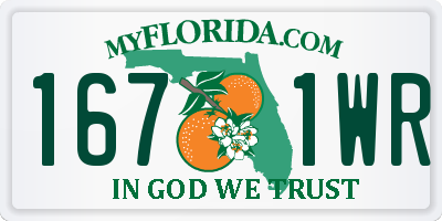 FL license plate 1671WR