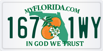 FL license plate 1671WY